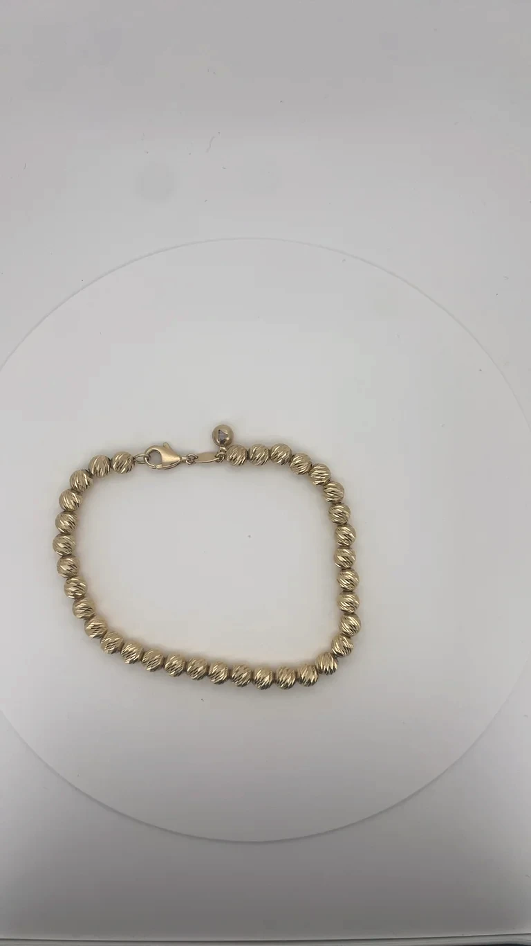 14 kt Gold Kugel Armband