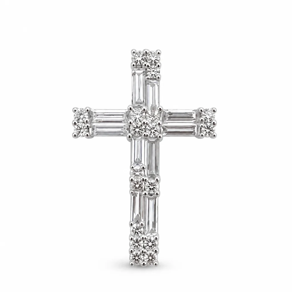 Diamant-Kreuzanhänger