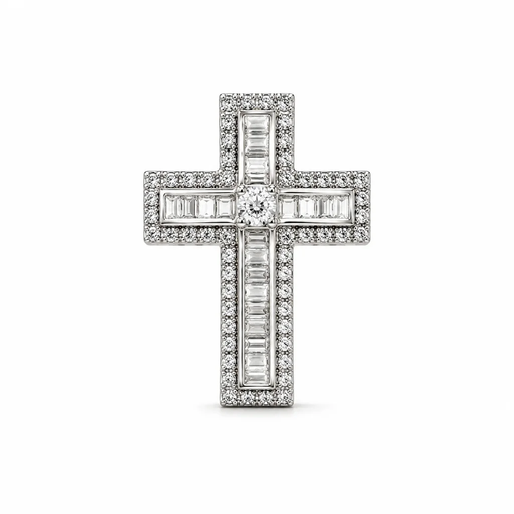 Diamant-Kreuzanhänger