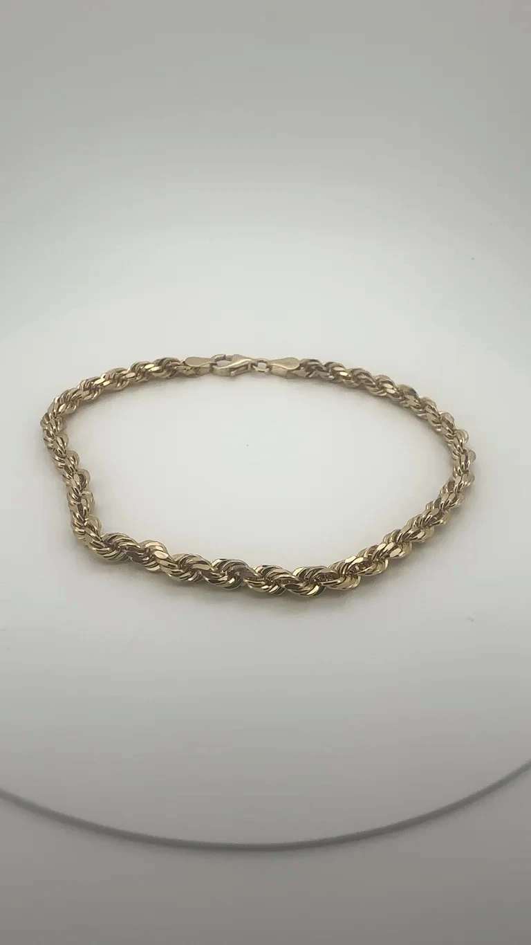 14 kt Gold, Kordel Armband