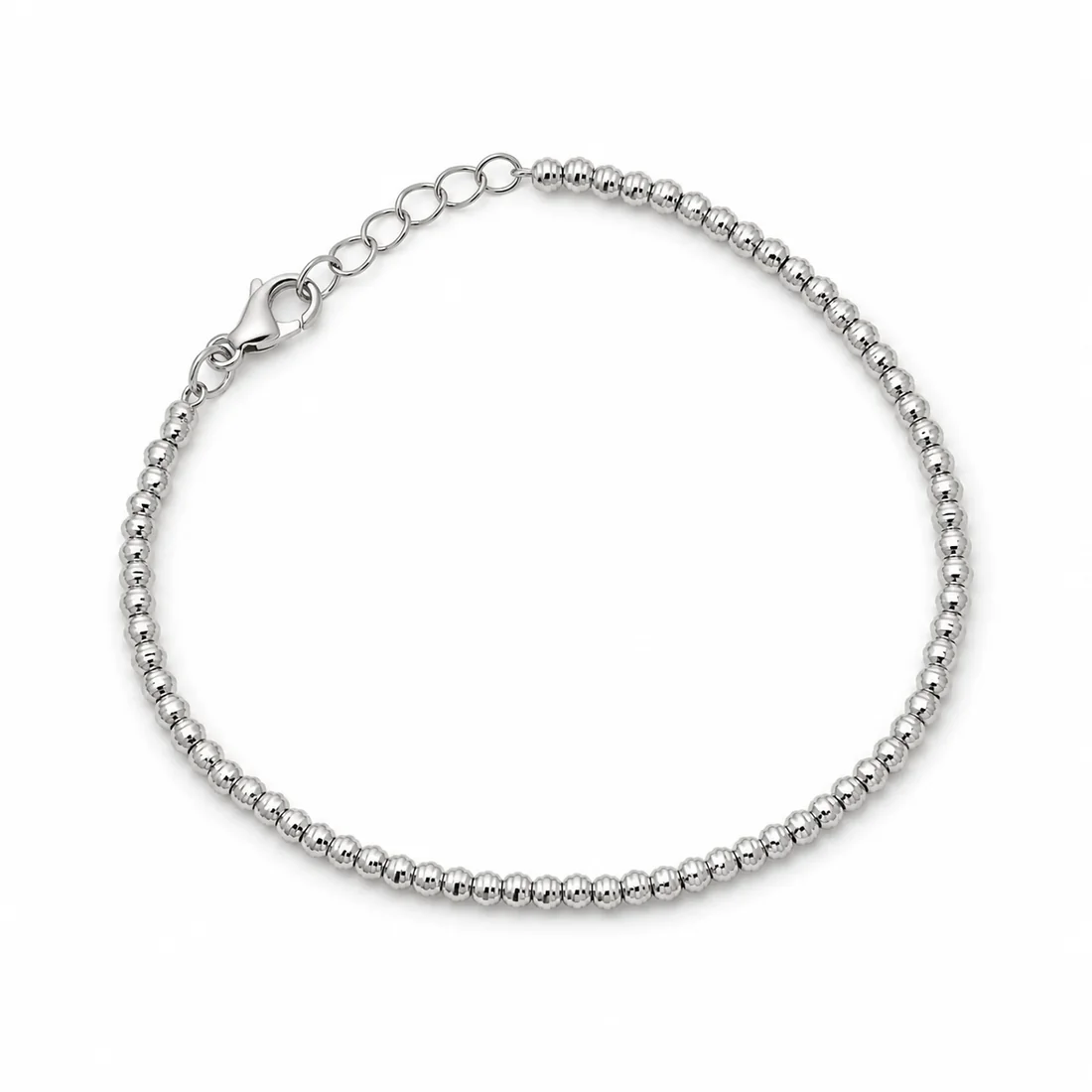 14 kt Weißgold Kugelarmband