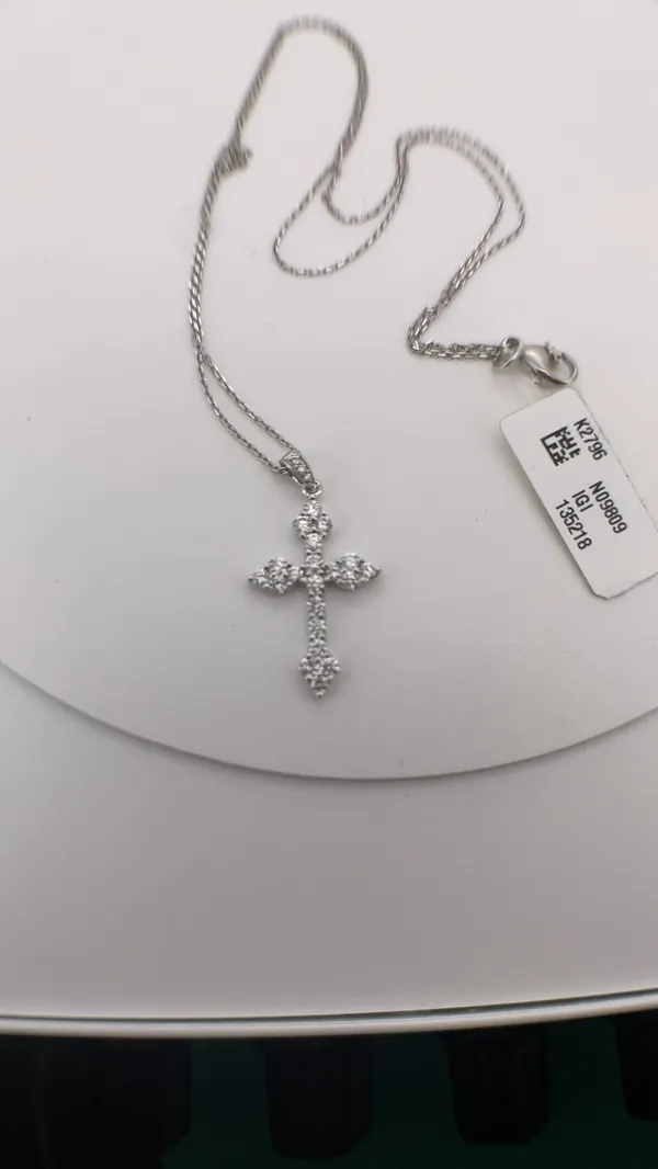Diamant Halskette Kreuz