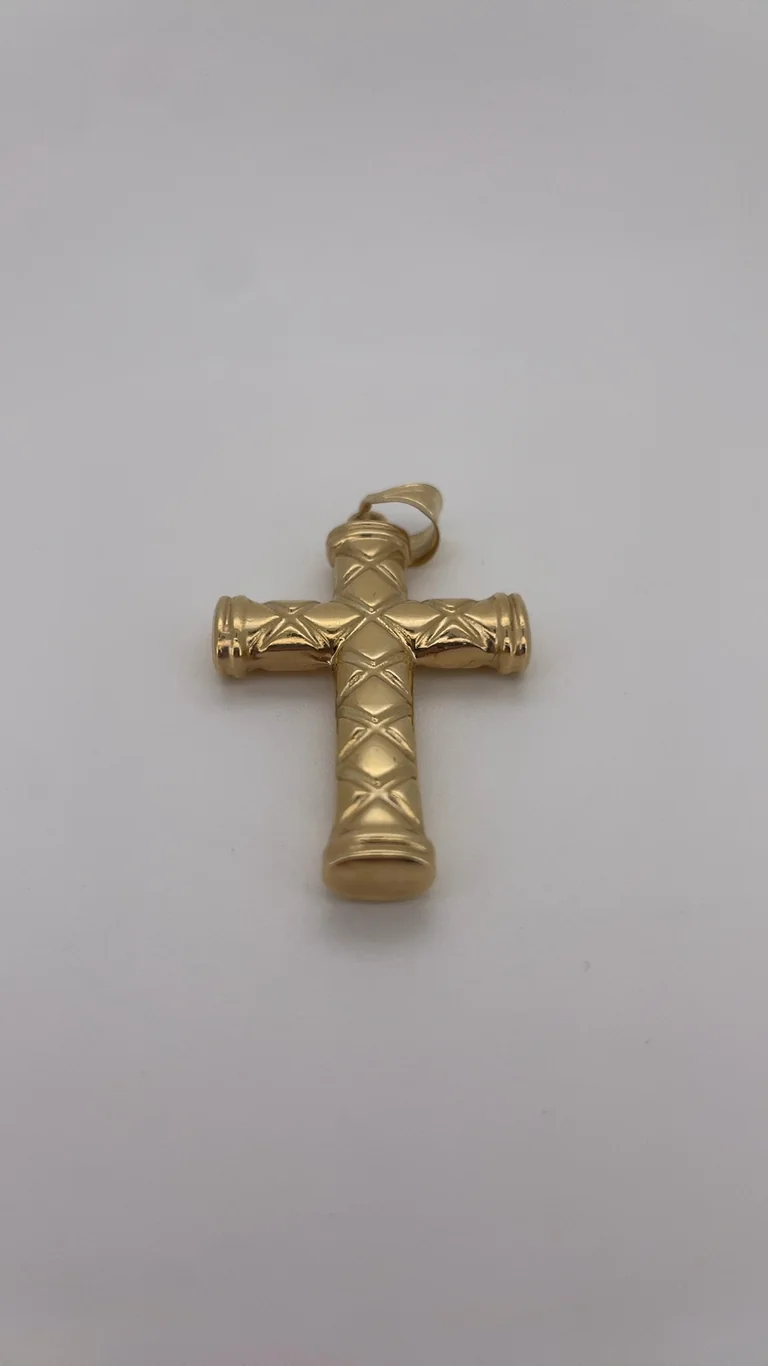 14 kt Gold, Kreuz Anhänger