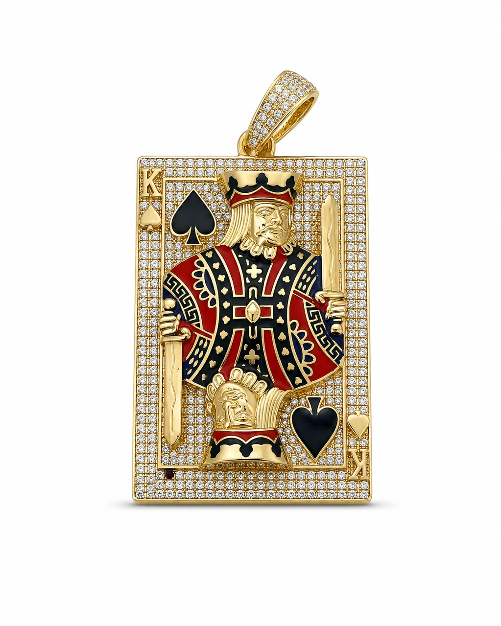 14 kt Gold Spielkarten-Anhänger