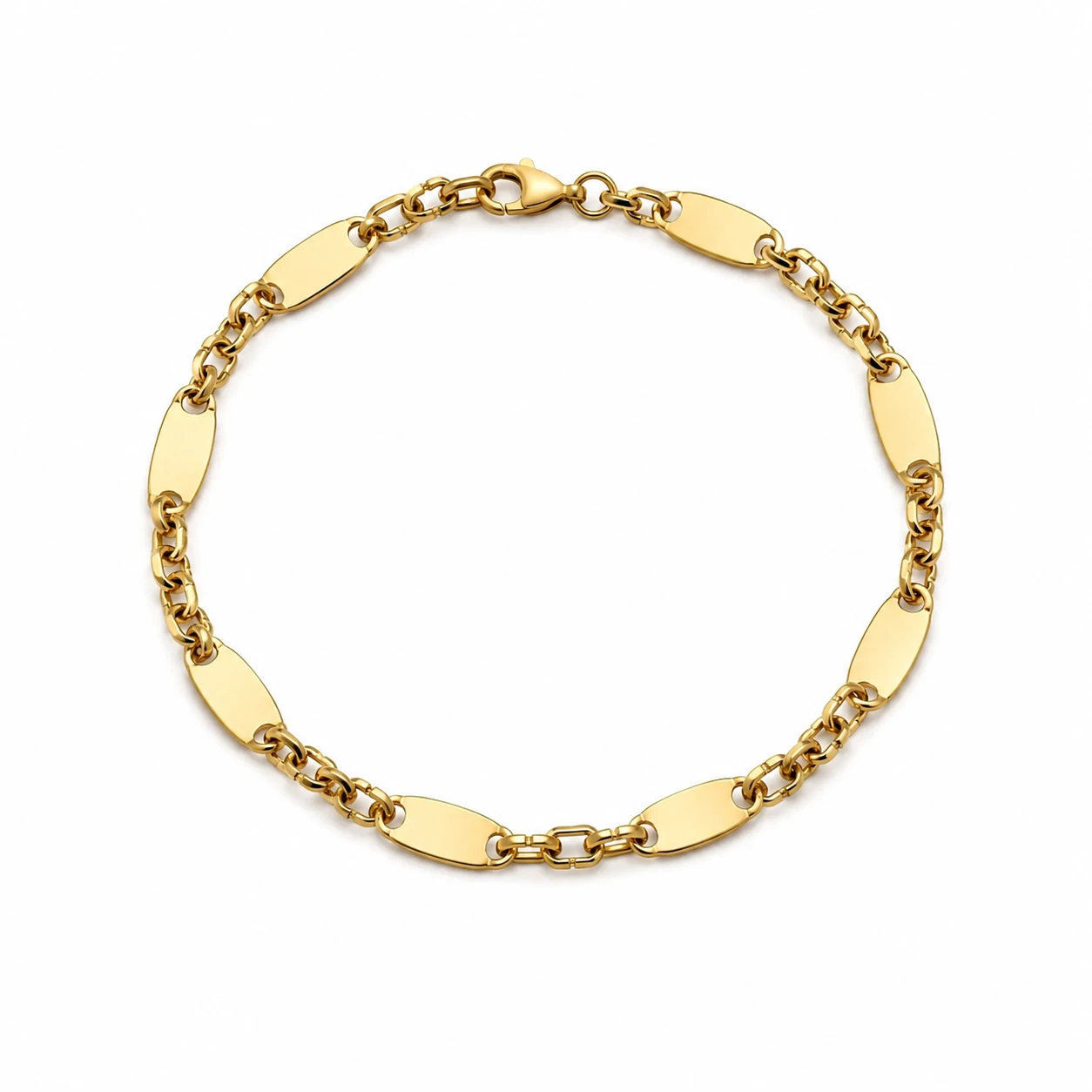 14 kt Plattenarmband
