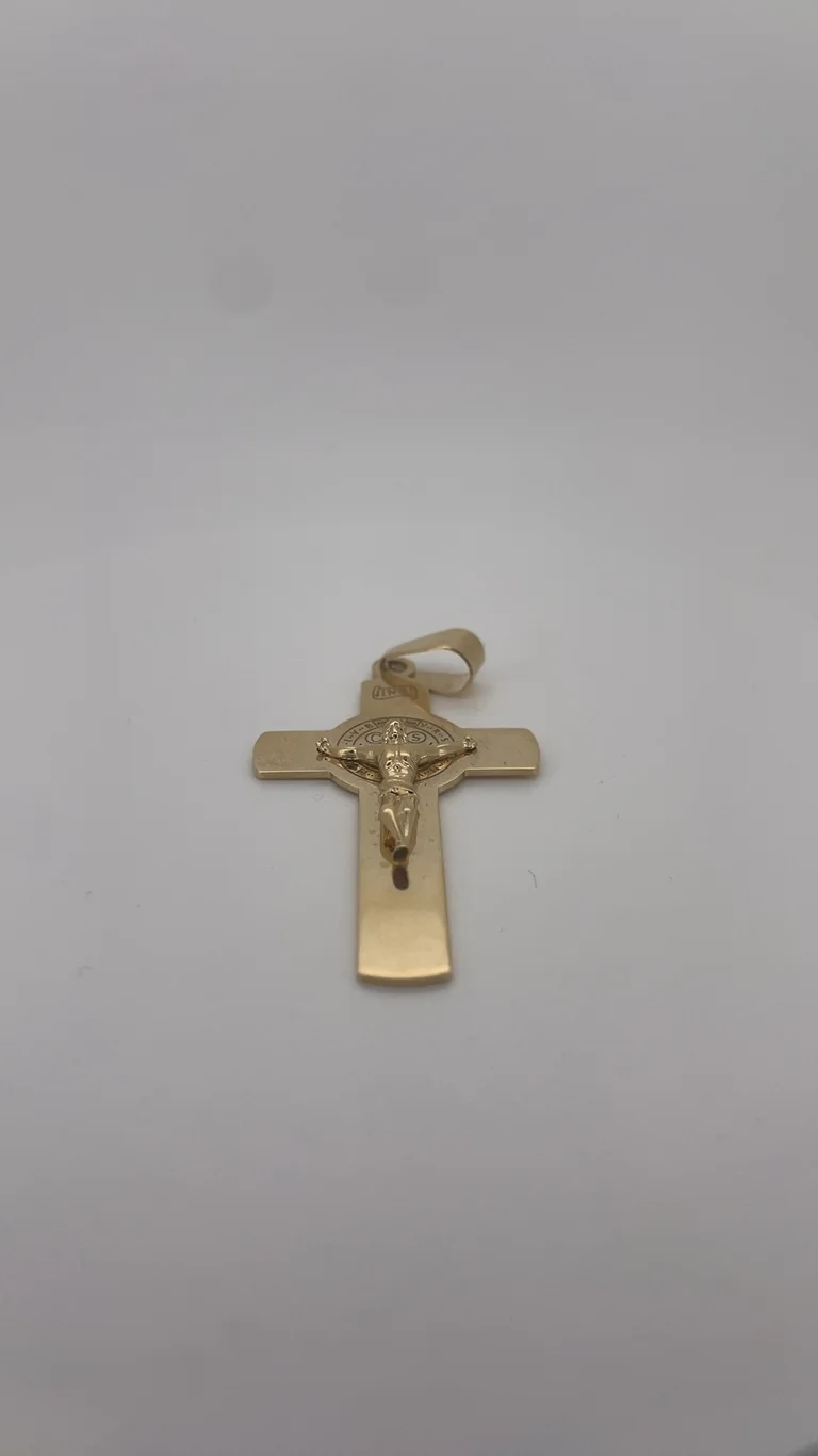 14 kt Gold, Kreuz Anhänger