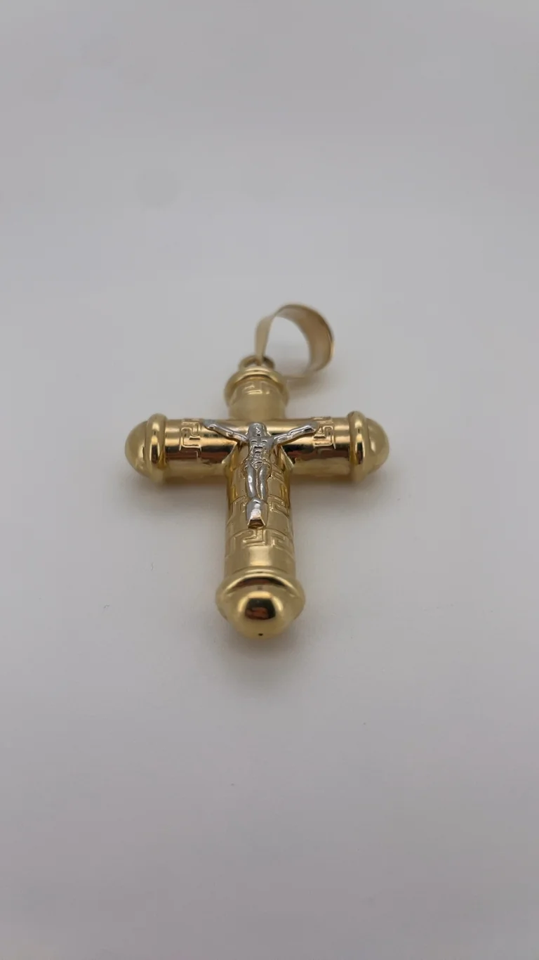 14 kt Gold, Kreuz Anhänger