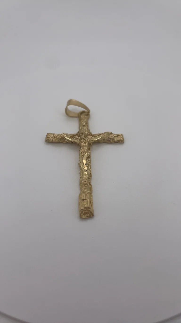 14 kt Gold, Kreuz Anhänger