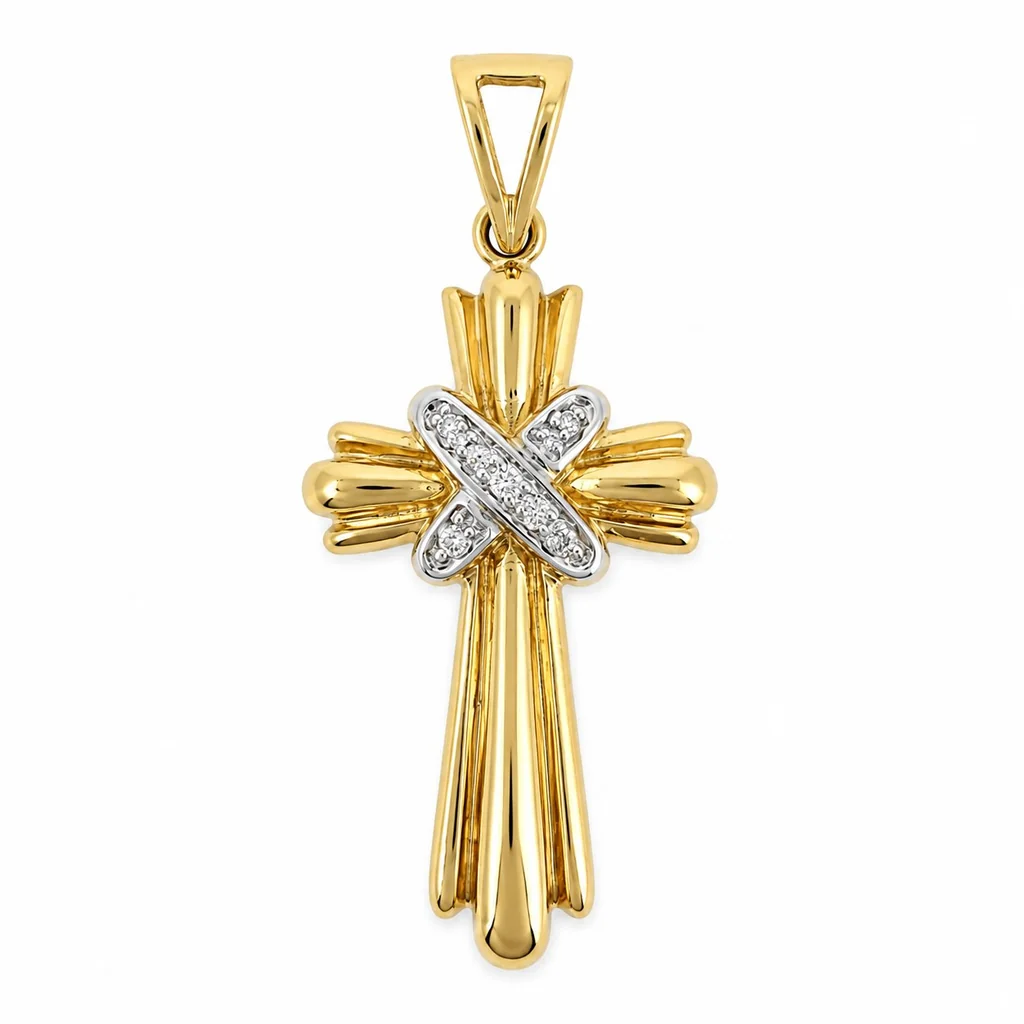 14 kt Gold Kreuzanhänger