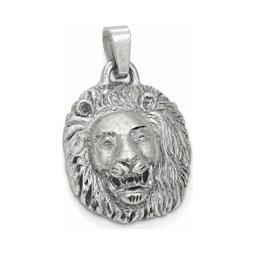Silber Löwenkopfanhänger